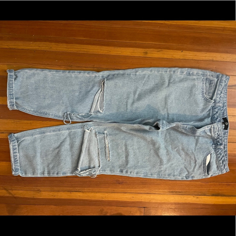 Denim mom boyfriend jeans